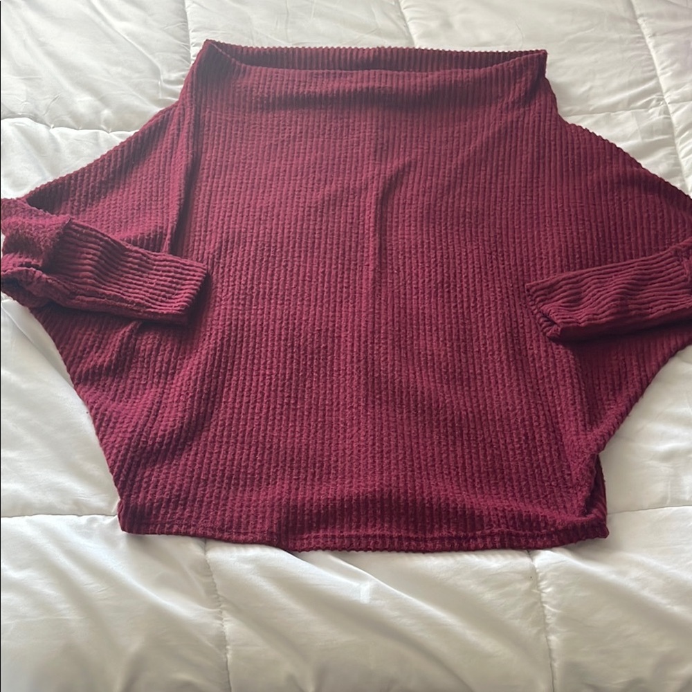 Elegant Burgundy Women's Sweater